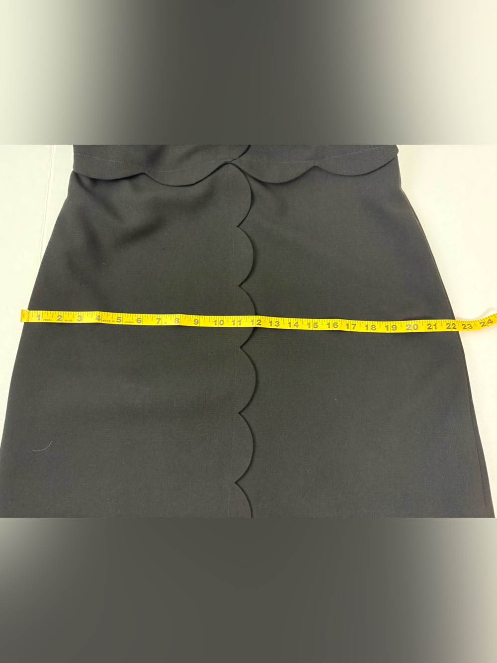 Ted Baker Black Scallop-Edge Sleeveless Midi Dress Size 4 / US 10 - Picture 11 of 11